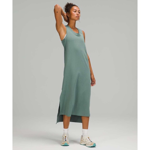 lululemon athletica Dresses & Skirts - Lululemon All Yours Tank Maxi Dress Tidewater Teal Stretch Sleeveless Size 0